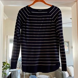 Pink Clover blue and white striped sweater